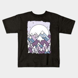 Winter forest and hills Kids T-Shirt